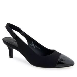 AEROSOLES Black Patent Slingback Heels